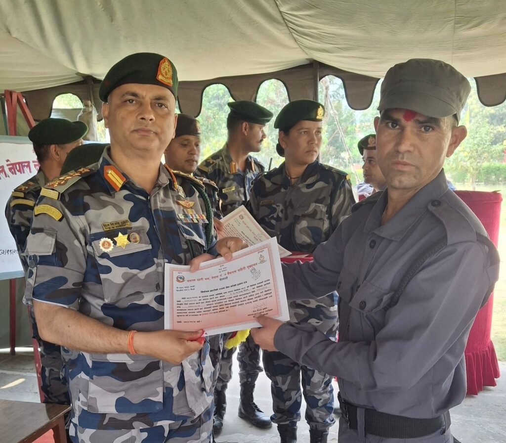 सशस्त्रले गर्यो निर्वाचन प्रहरीको बिदाई